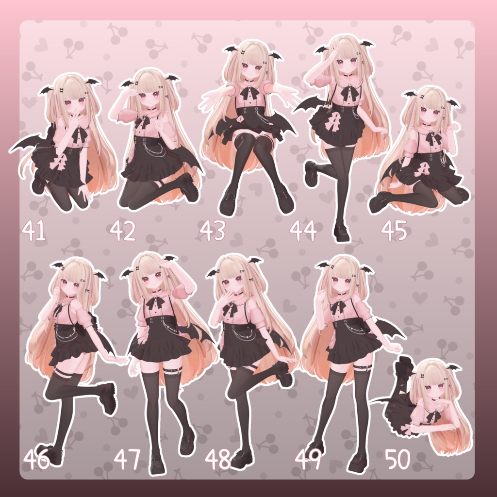 【無料有/+Free sample】Pose Animation Set 14【50種】