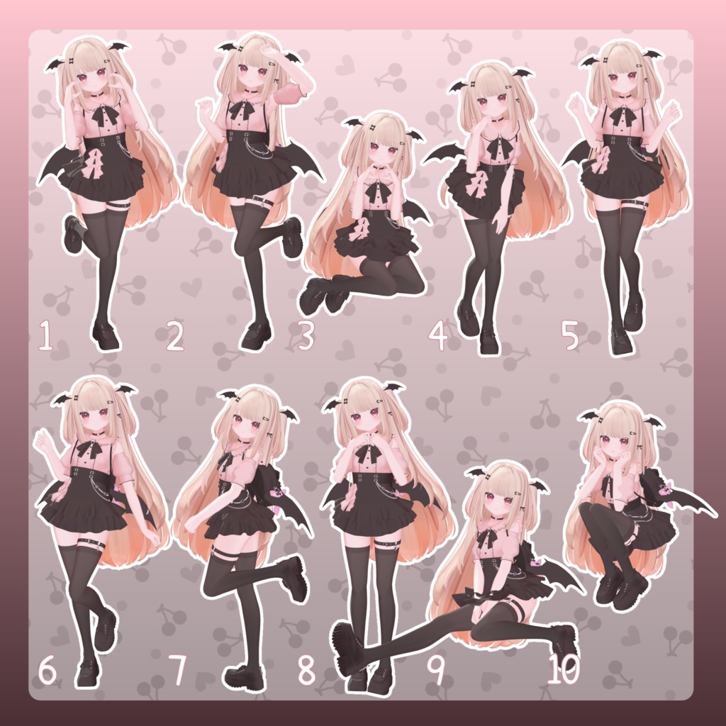 【無料有/+Free sample】Pose Animation Set 14【50種】