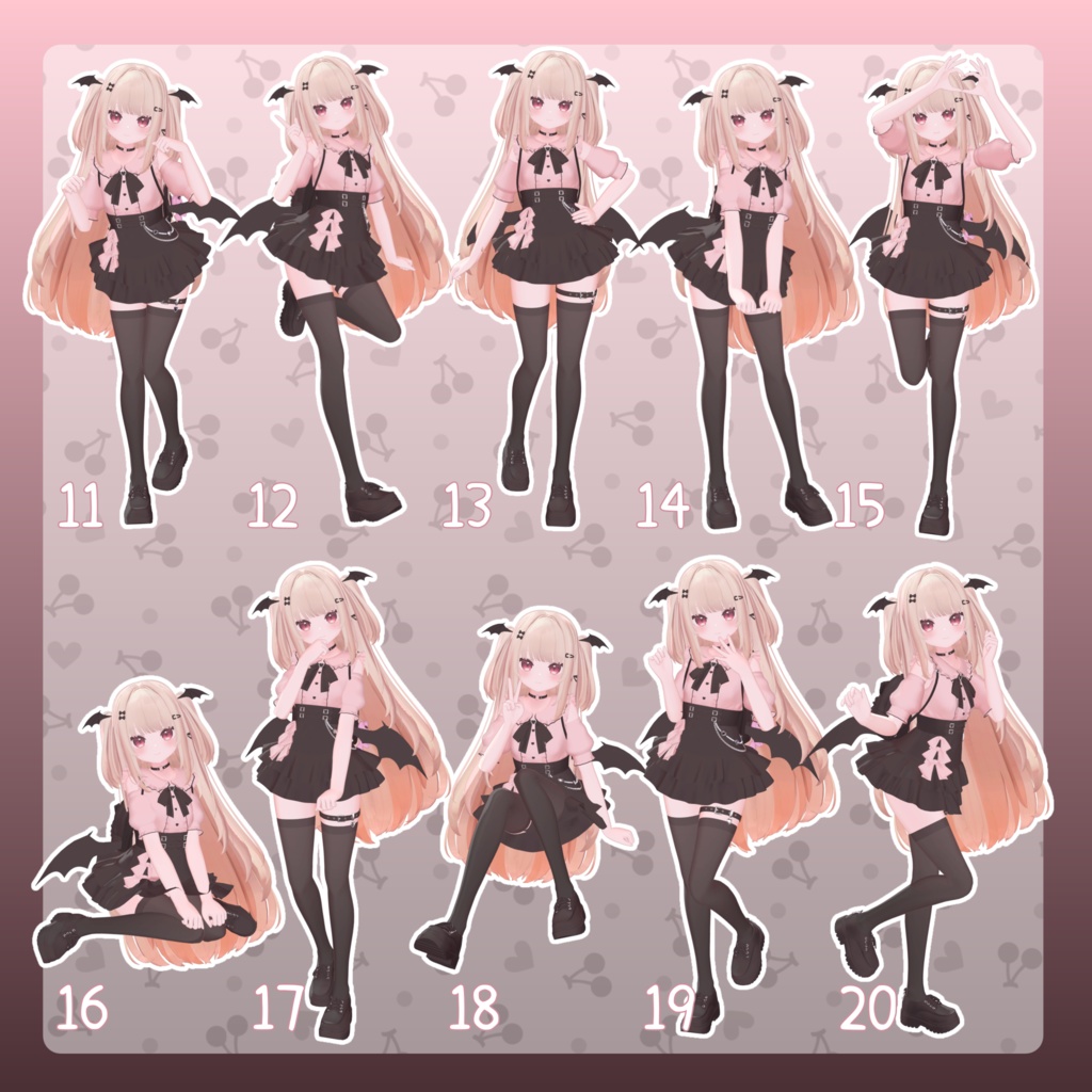 【無料有/+Free sample】Pose Animation Set 14【50種】