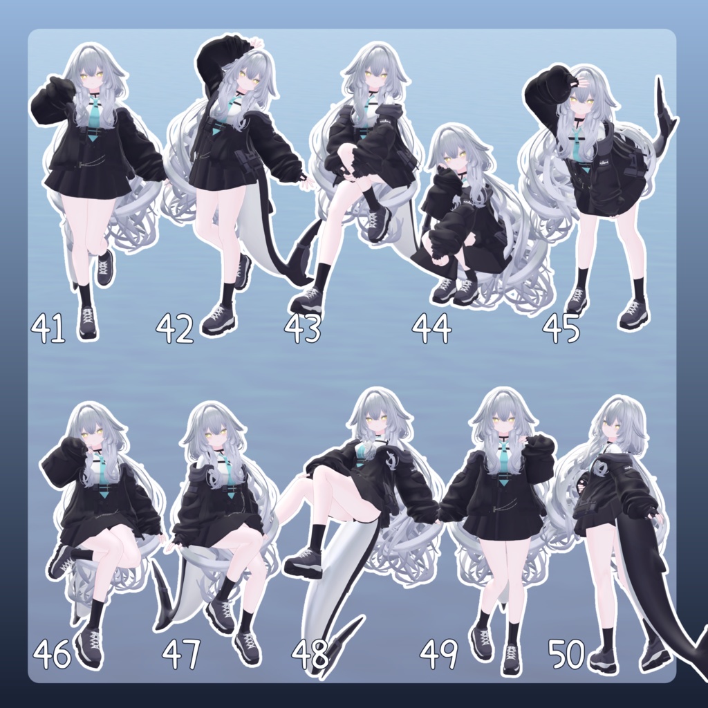 【無料有/+Free sample】Pose Animation Set 15【50種】