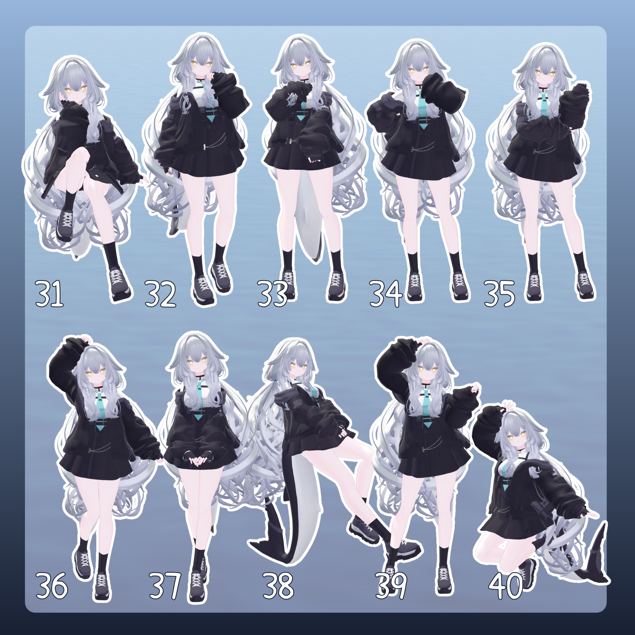Sample Pose Unity 【無料有/+Free sample】Pose Animation Set 15【50種】 - Pompombun - BOOTH