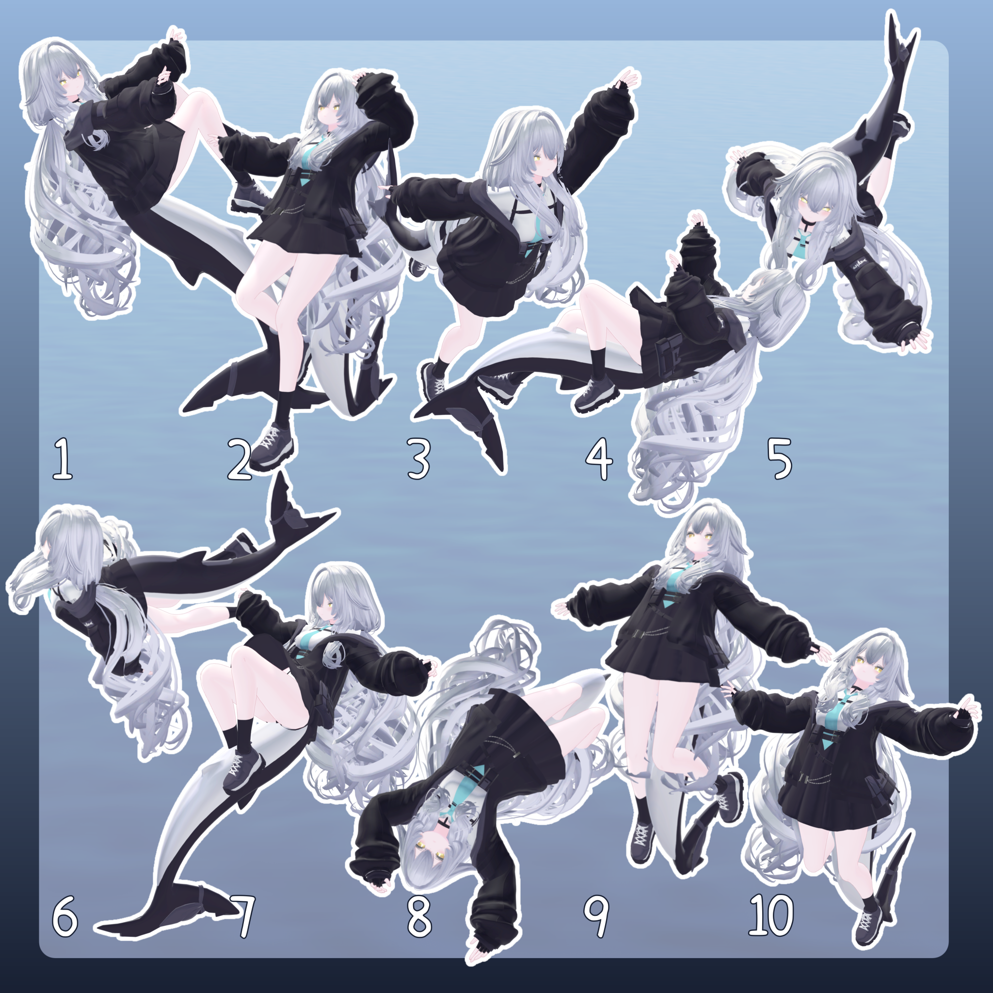 Sample Pose Unity 【無料有/+Free sample】Pose Animation Set 15【50種】 - Pompombun - BOOTH