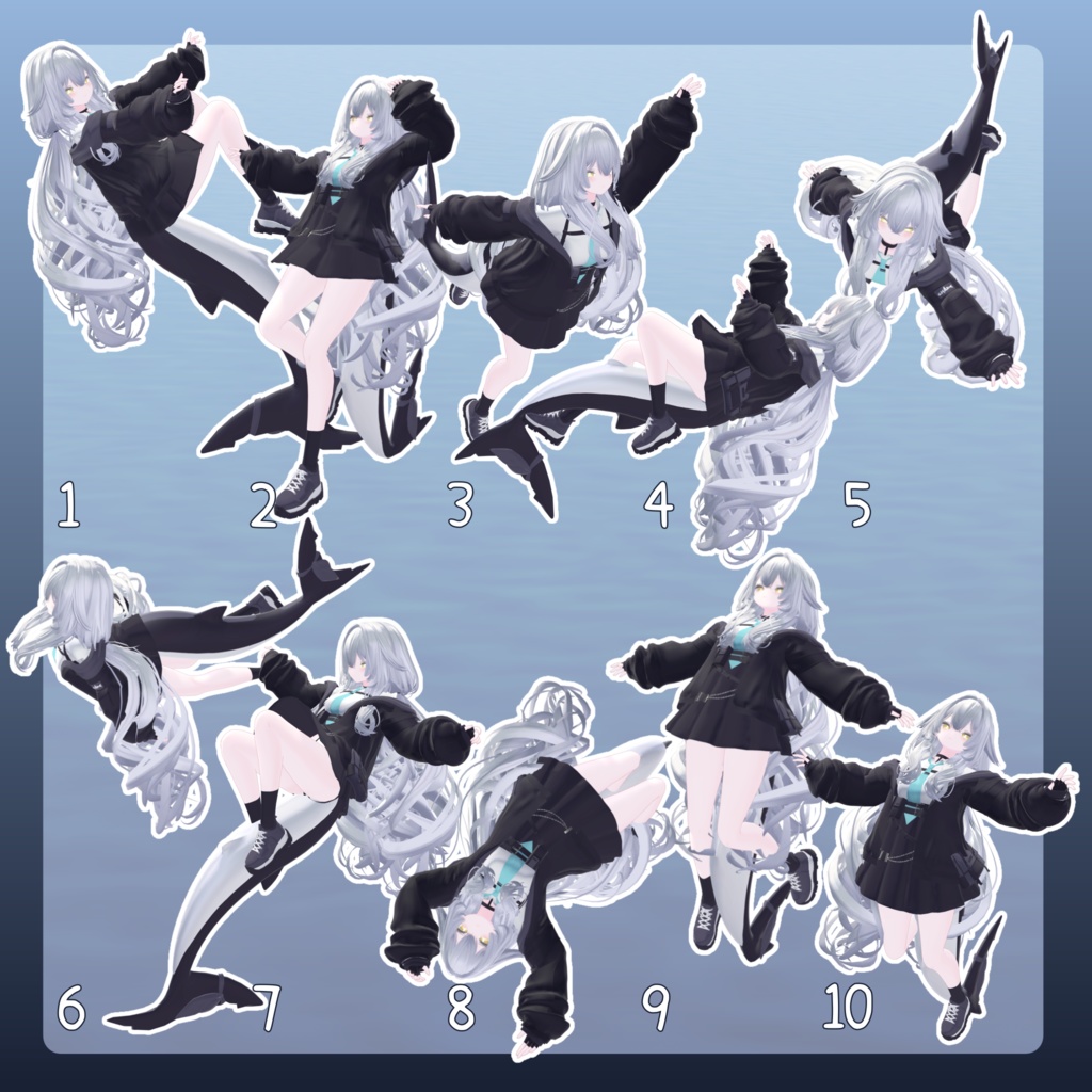 【無料有/+Free sample】Pose Animation Set 15【50種】