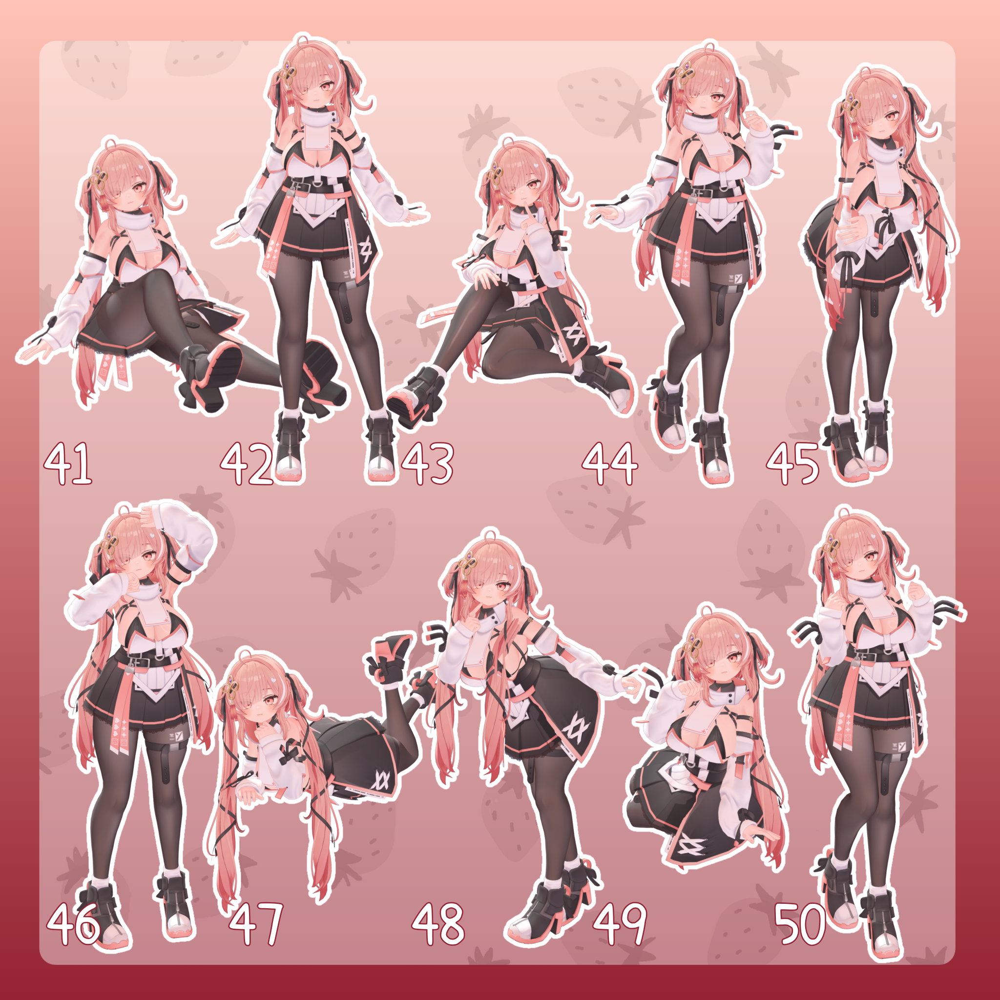 Sample Pose Unity 【無料有/+Free sample】Pose Animation Set 17【50種】 - Pompombun - BOOTH