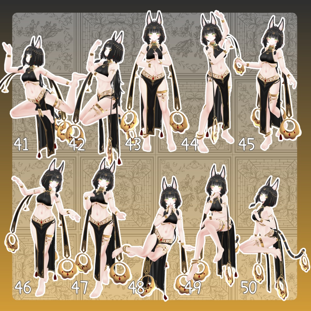 【無料有/+Free sample】Pose Animation Set 18【50種】