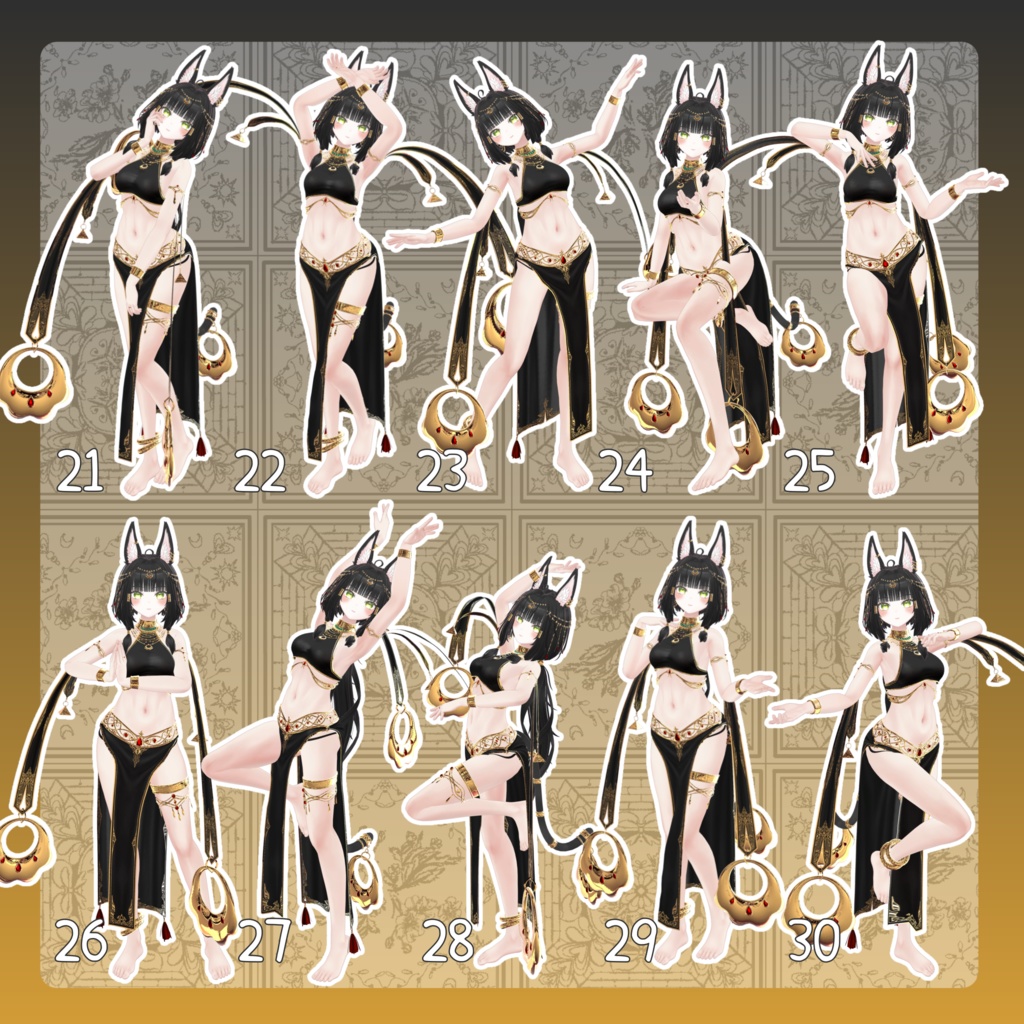 【無料有/+Free sample】Pose Animation Set 18【50種】