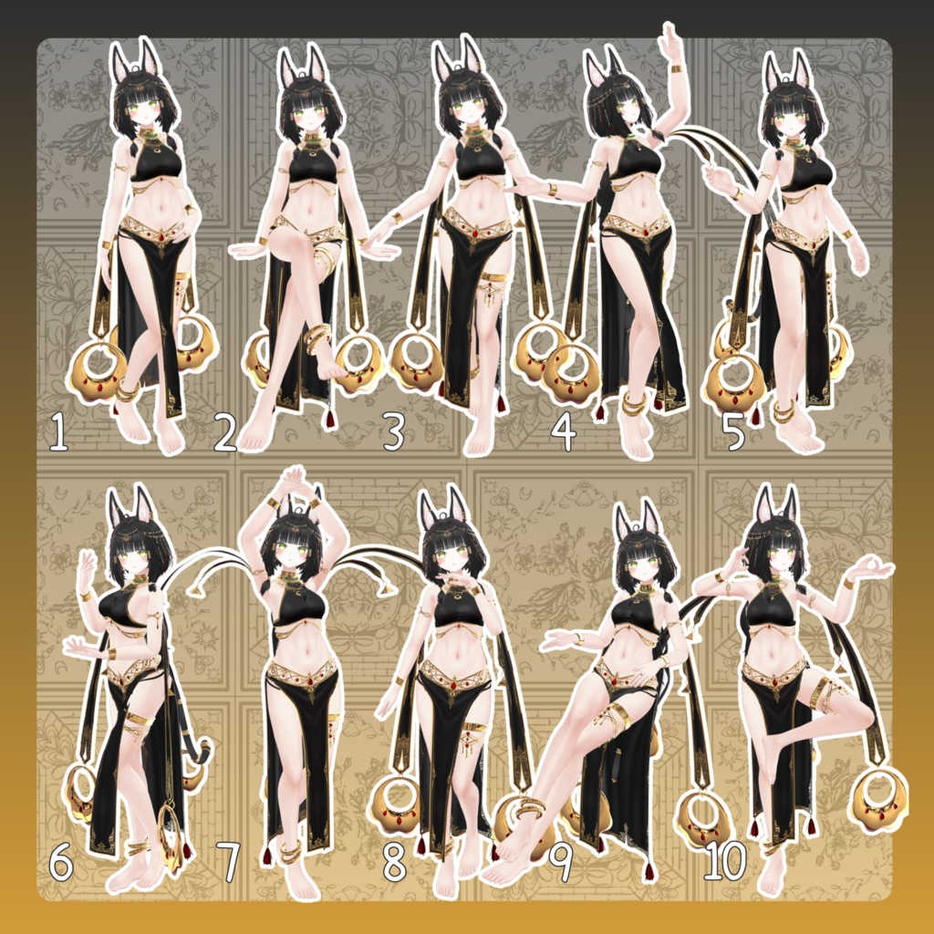 【無料有/+Free sample】Pose Animation Set 18【50種】