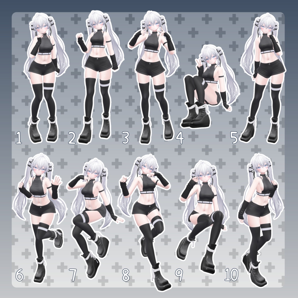 【無料有/+Free sample】Pose Animation Set 21【50種】