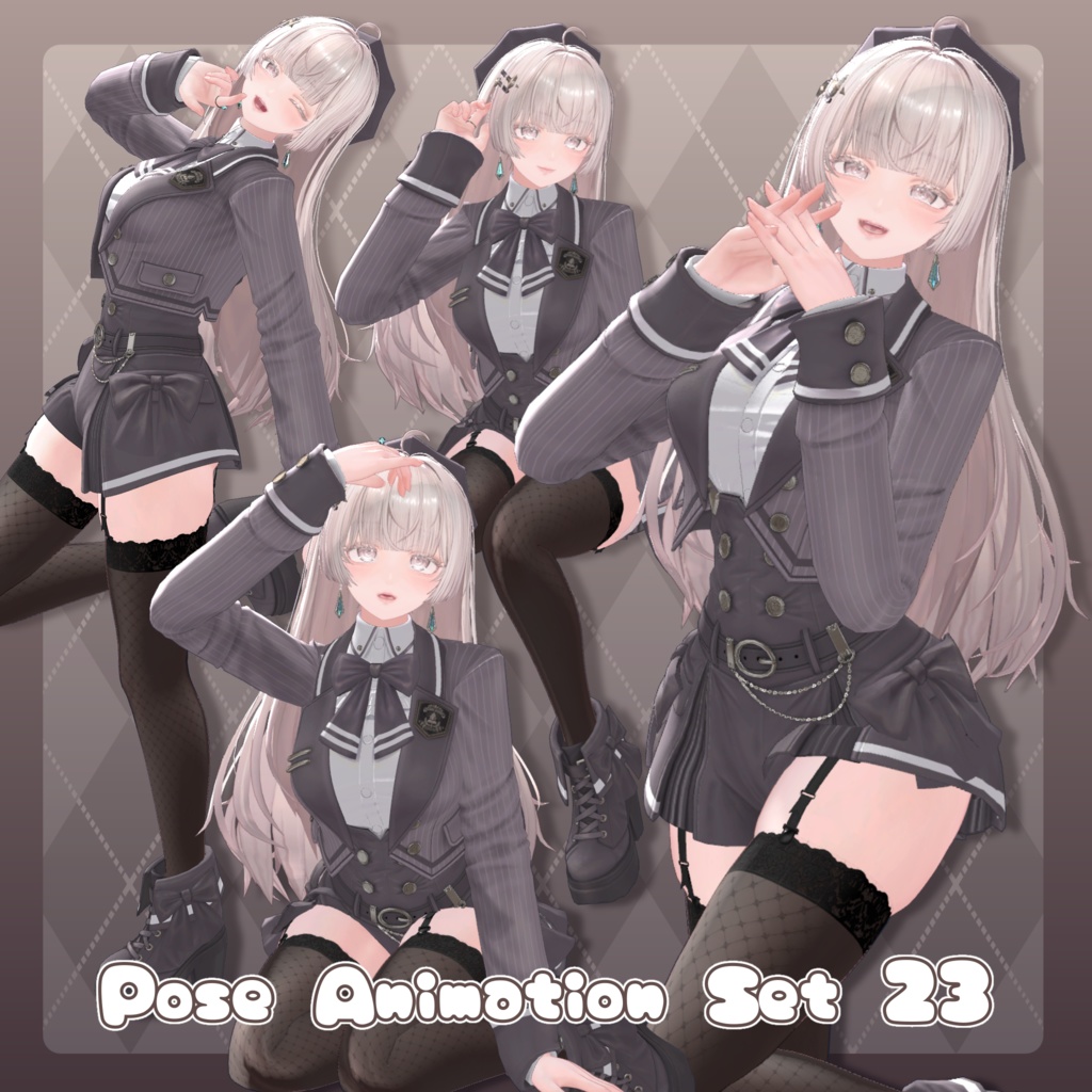 【無料有/+Free sample】Pose Animation Set 23【50種】