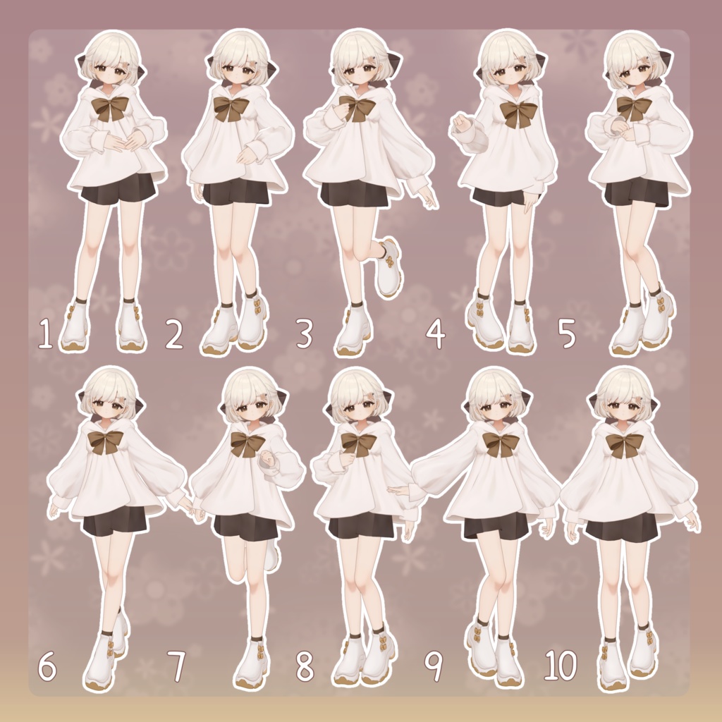 【無料有/+Free sample】Pose Animation Set 25【50種】