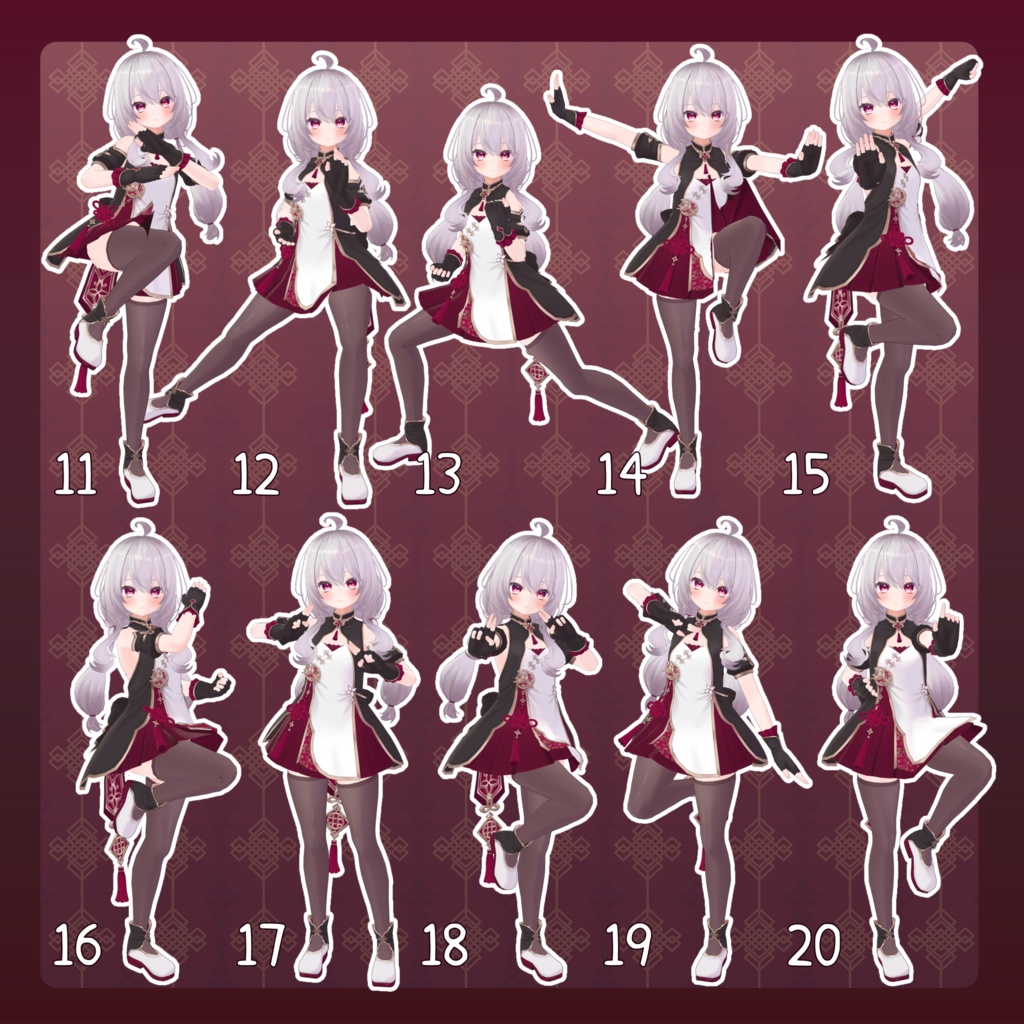 【無料有/+Free sample】Pose Animation Set 26【50種】