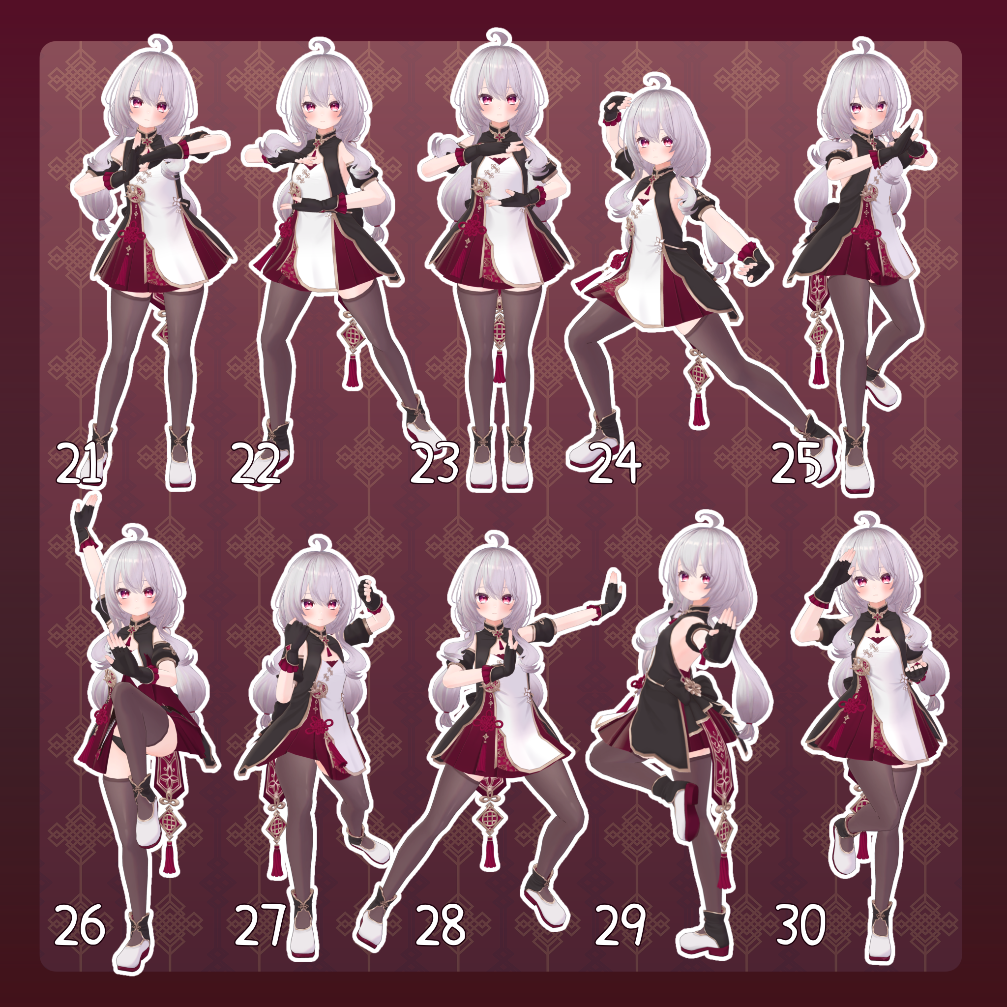 Sample Pose Unity 【無料有/+Free sample】Pose Animation Set 26【50種】 - Pompombun - BOOTH