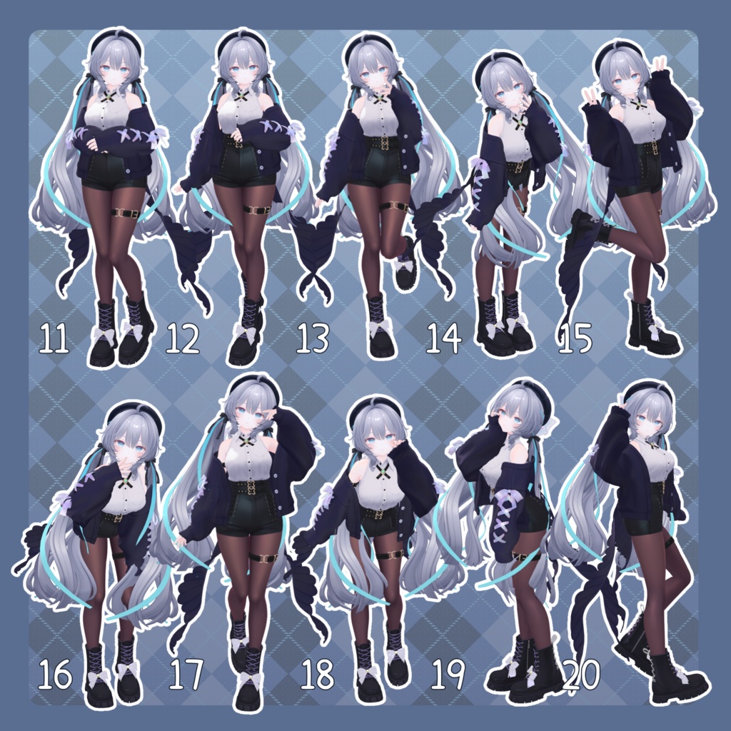 【無料有/+Free sample】Pose Animation Set 27【50種】