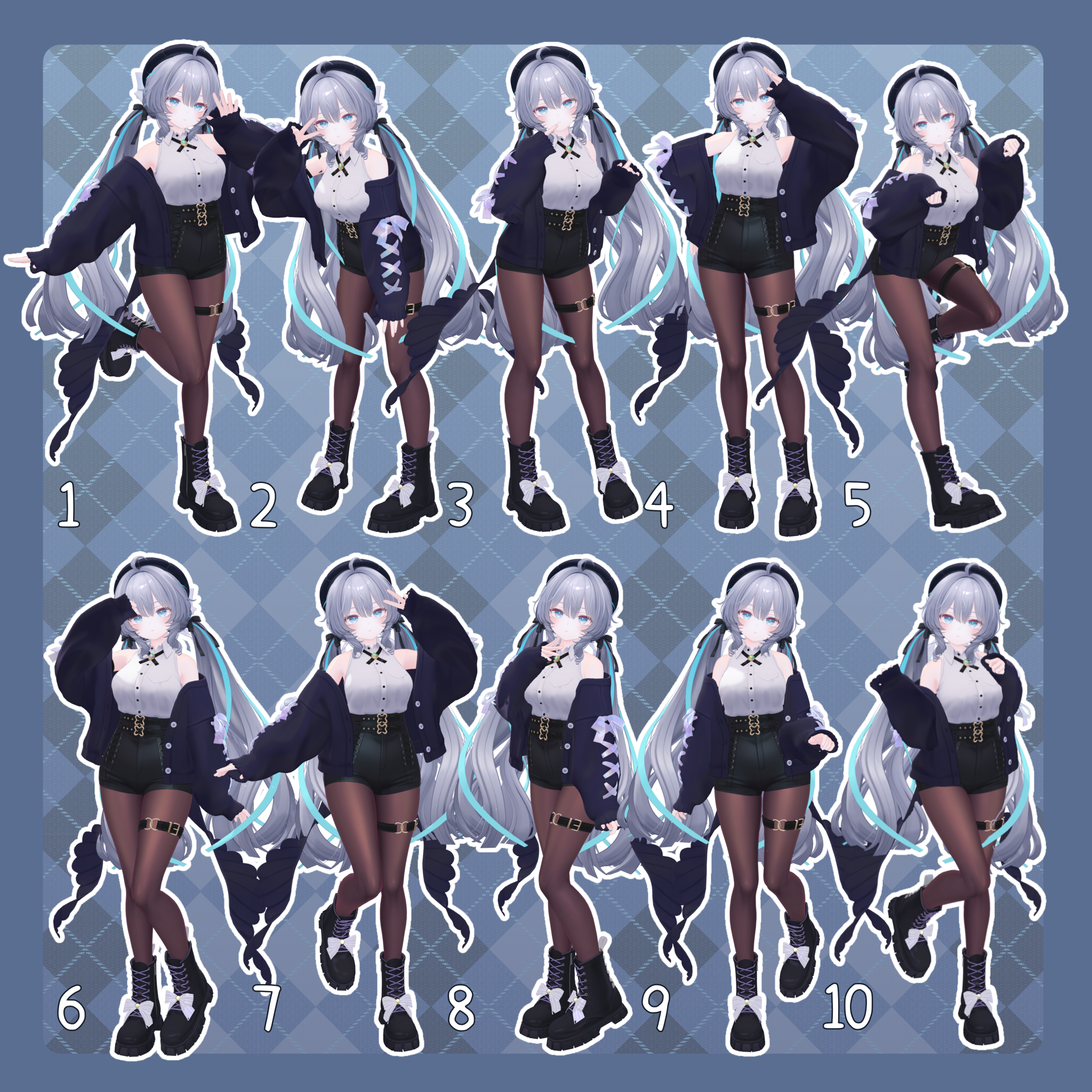 Sample Pose Unity 【無料有/+Free sample】Pose Animation Set 27【50種】 - Pompombun - BOOTH