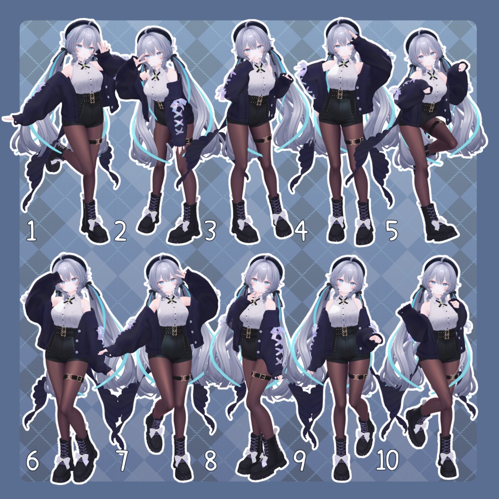 【無料有/+Free sample】Pose Animation Set 27【50種】