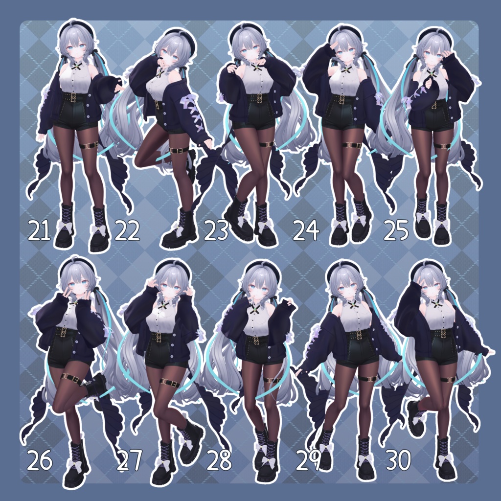 【無料有/+Free sample】Pose Animation Set 27【50種】