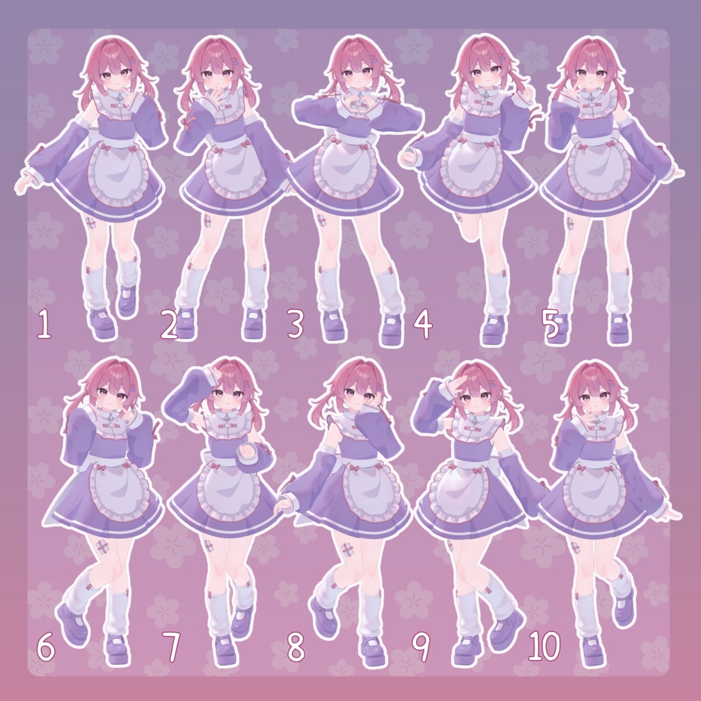 【無料有/+Free sample】Pose Animation Set 28【50種】