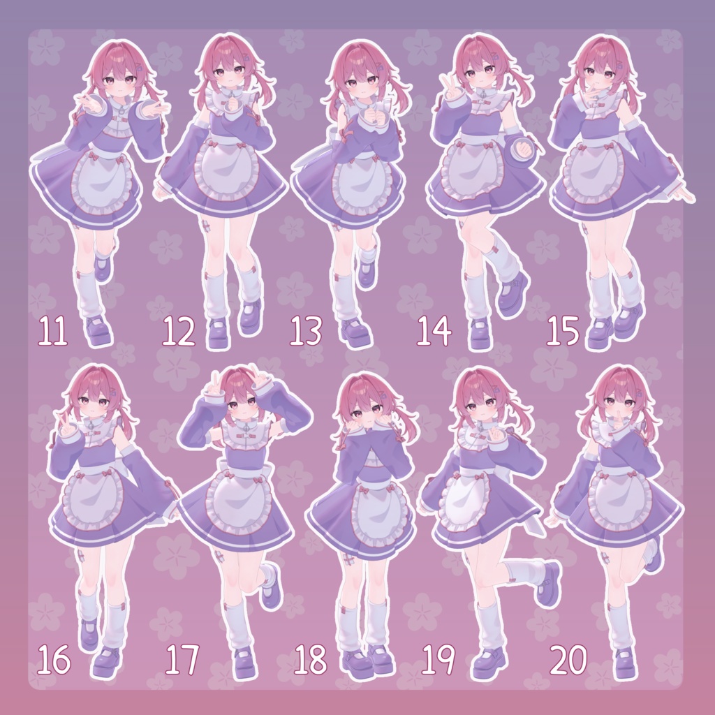 【無料有/+Free sample】Pose Animation Set 28【50種】