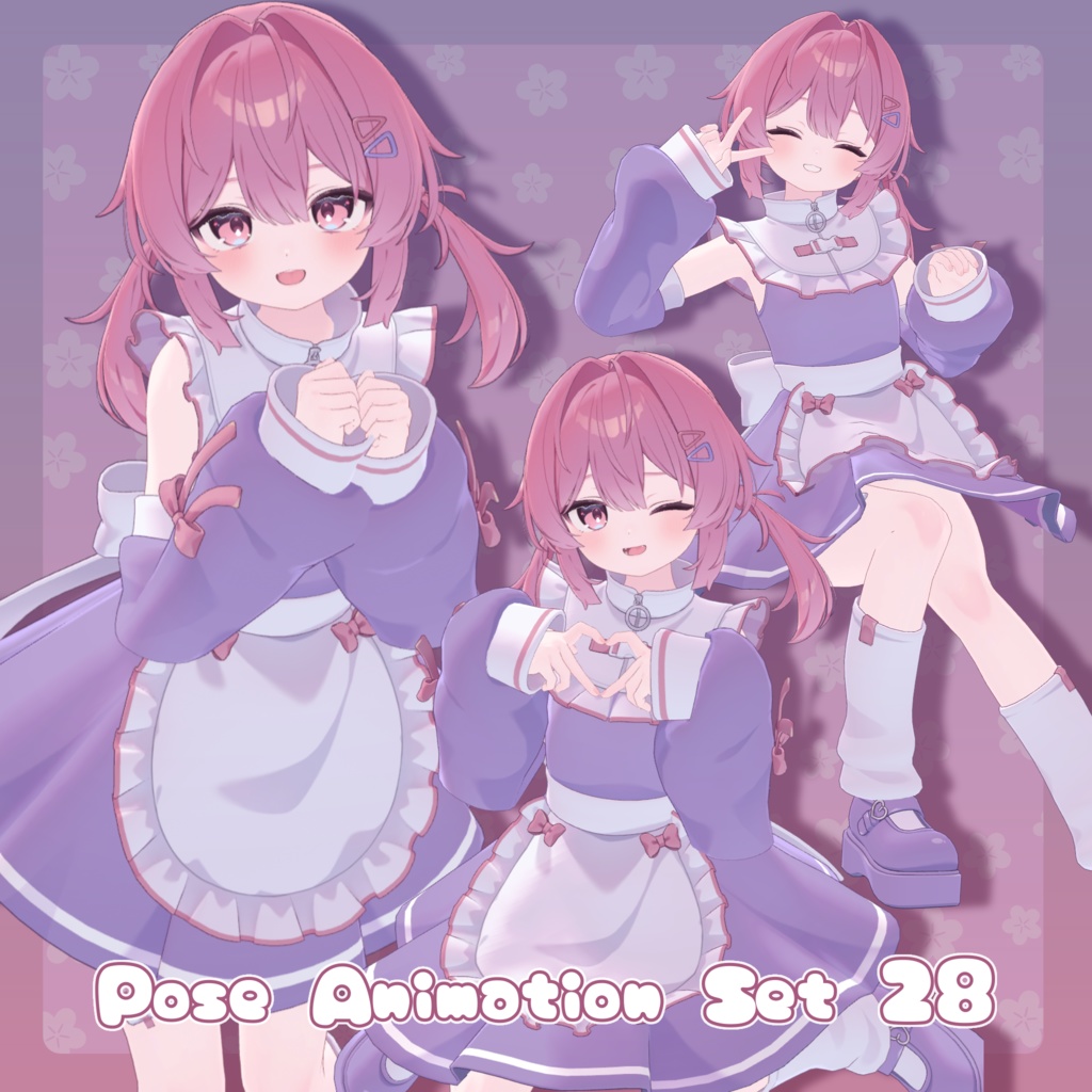 【無料有/+Free sample】Pose Animation Set 28【50種】