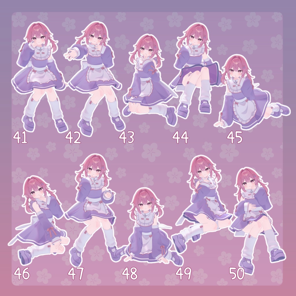 【無料有/+Free sample】Pose Animation Set 28【50種】