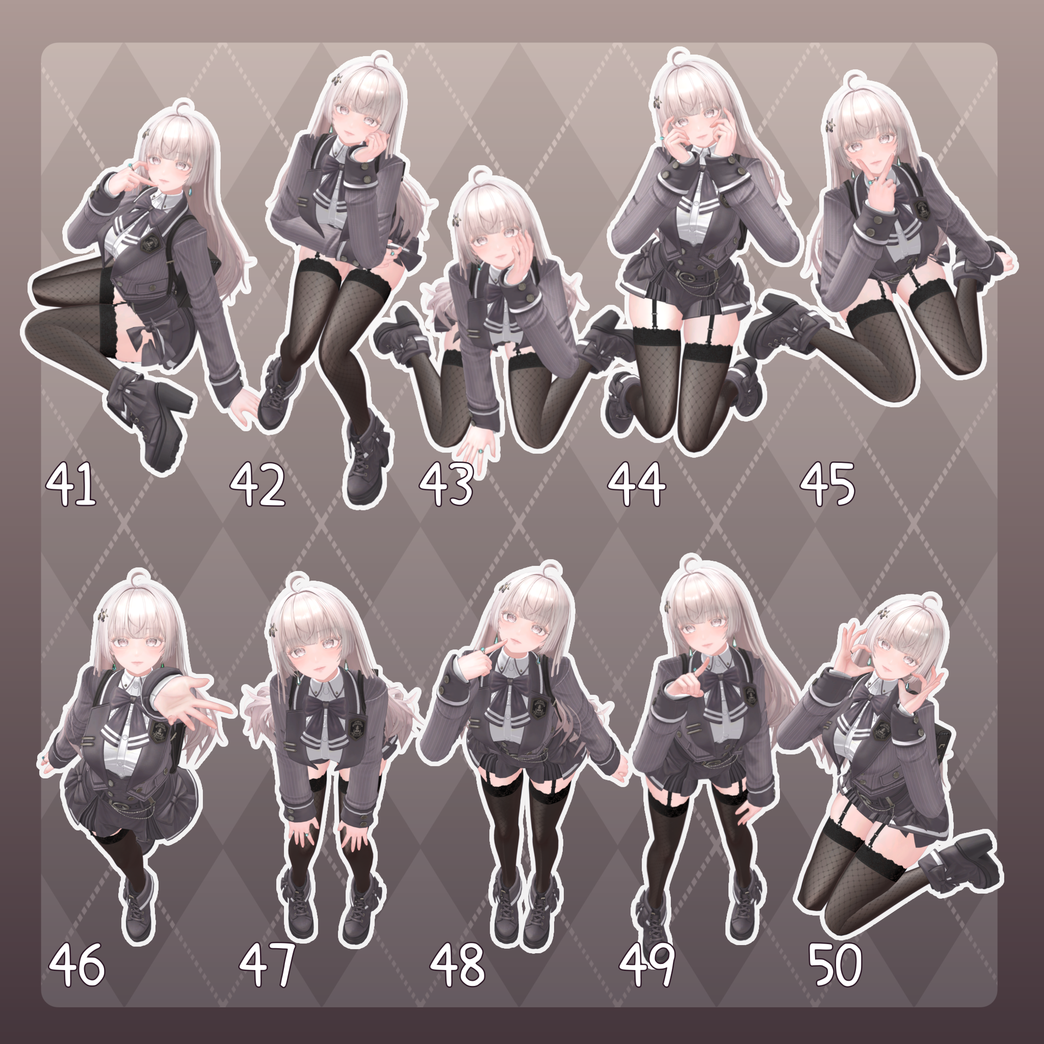 Sample Pose Unity 【無料有/+Free sample】Pose Animation Set 29【50種】 - Pompombun - BOOTH