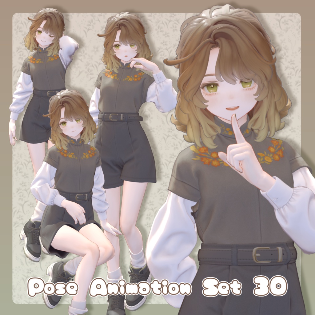 【無料有/+Free sample】Pose Animation Set 30【50種】