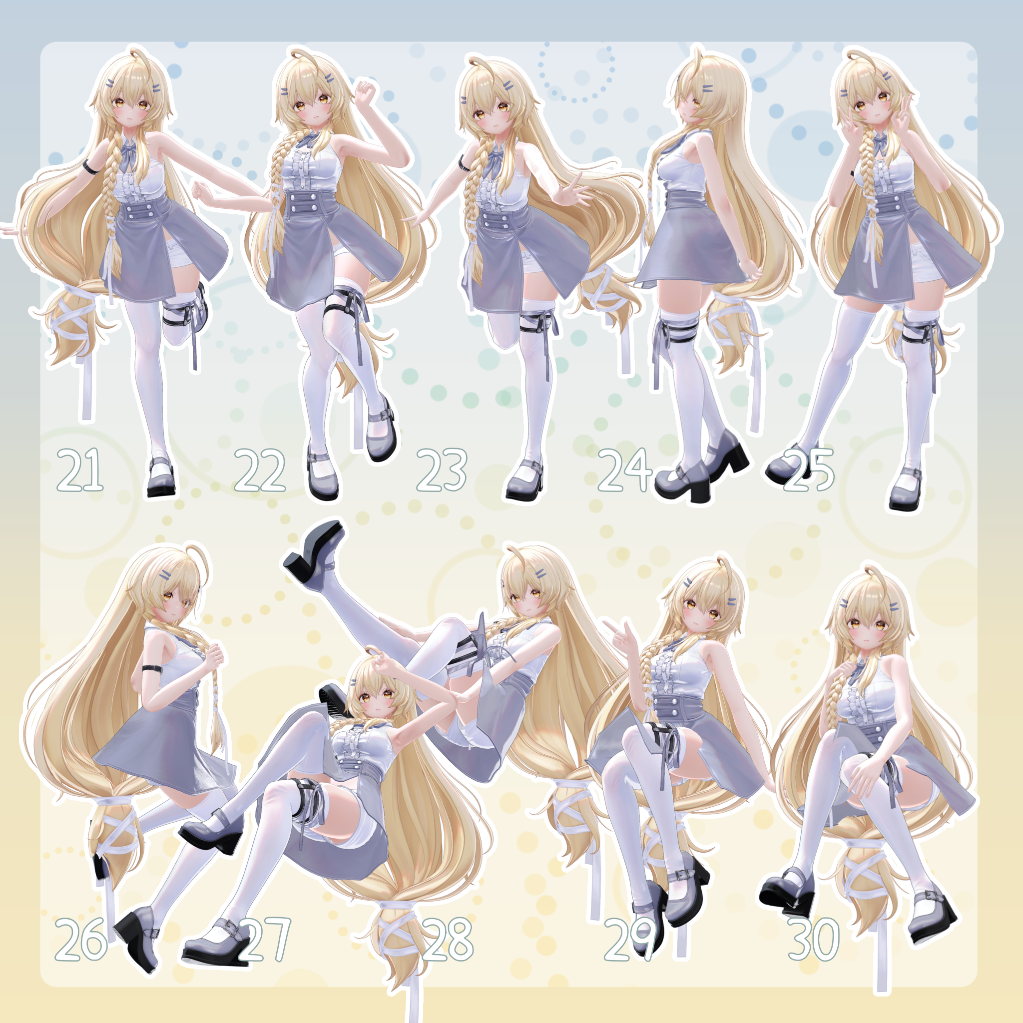 Sample Pose Unity 【無料有/+Free sample】Pose Animation Set 31【50種】 - Pompombun - BOOTH