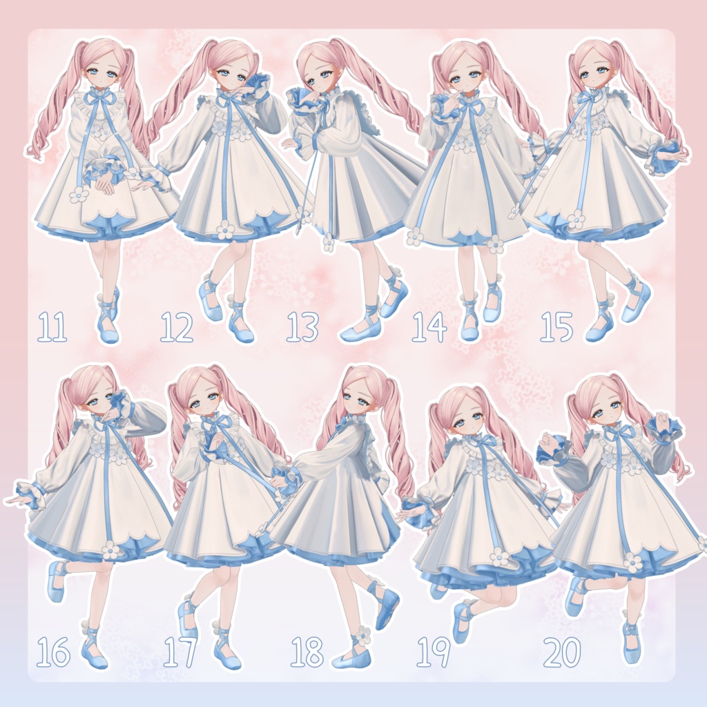 【無料有/+Free sample】Pose Animation Set 32【50種】