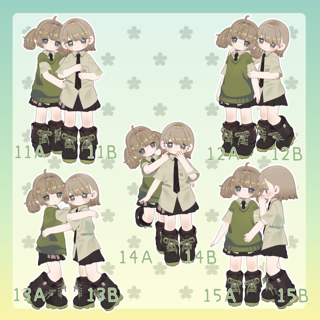 【無料有/+Free sample】Pose Animation Set 37【50種】