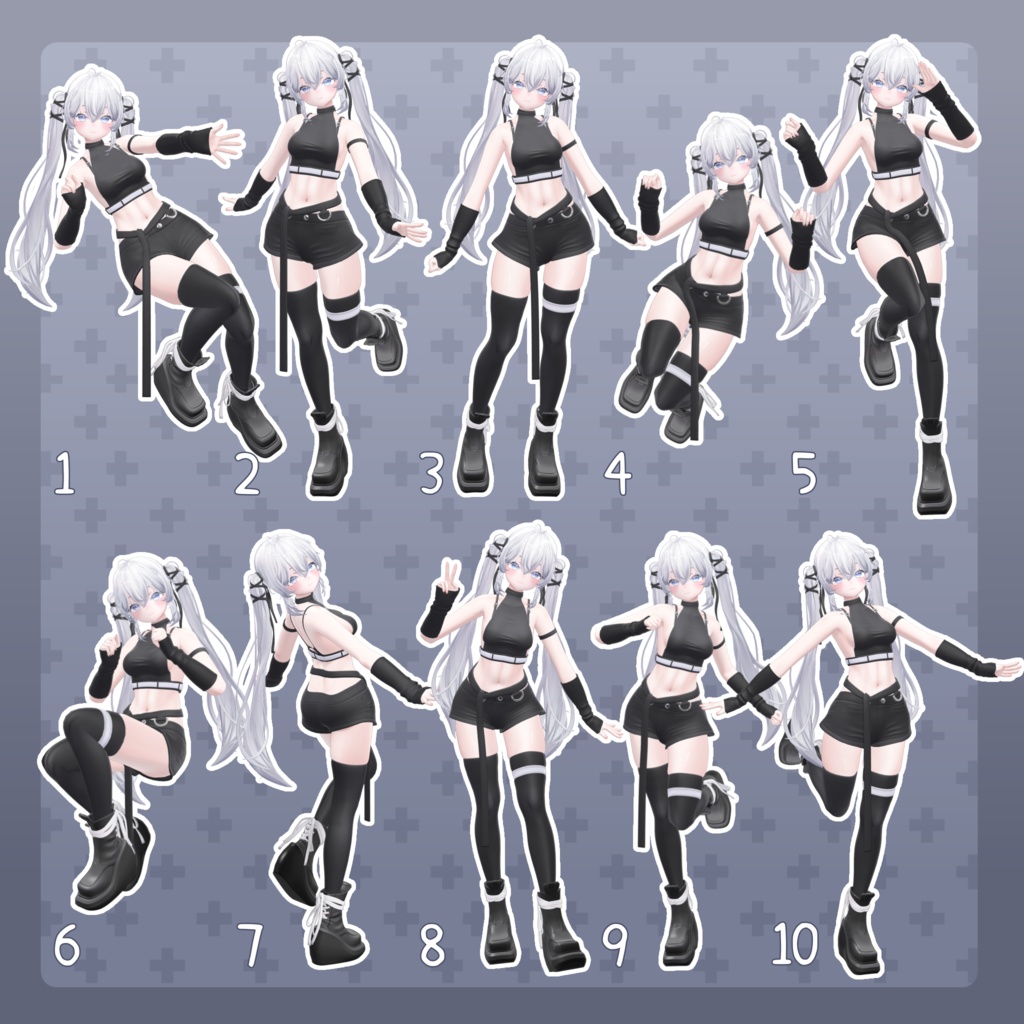 【無料有/+Free sample】Pose Animation Set 39【50種】