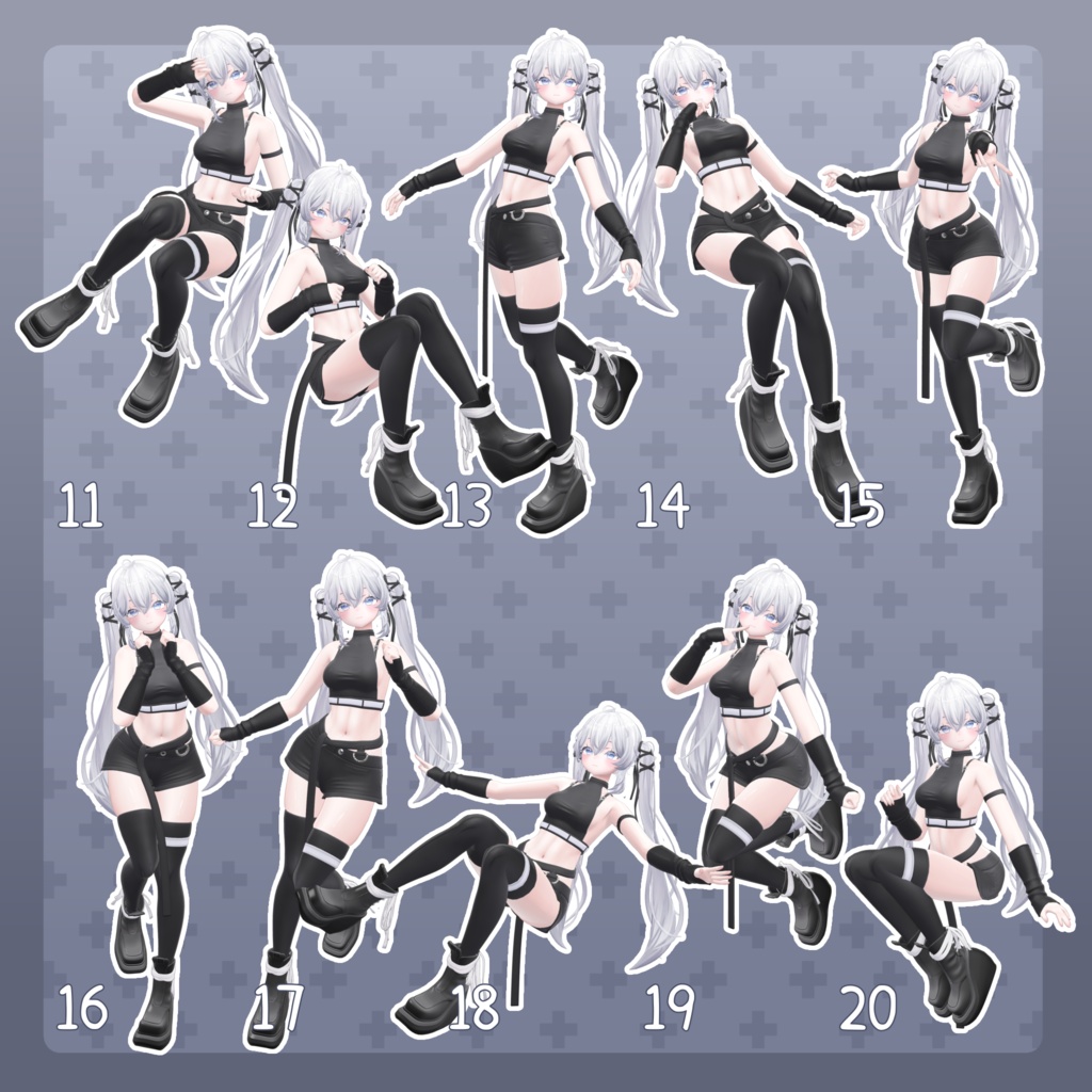【無料有/+Free sample】Pose Animation Set 39【50種】