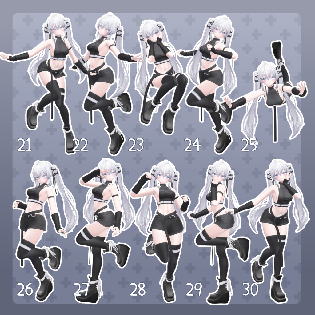 【無料有/+Free sample】Pose Animation Set 39【50種】
