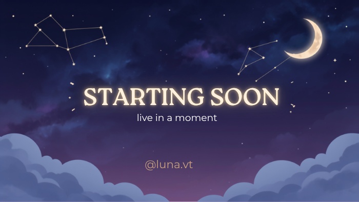 【Canvaテンプレ】VTuber・配信者向けテンプレ3点セット「月夜の星座」(オーバーレイ・プロフィール・スケジュール)