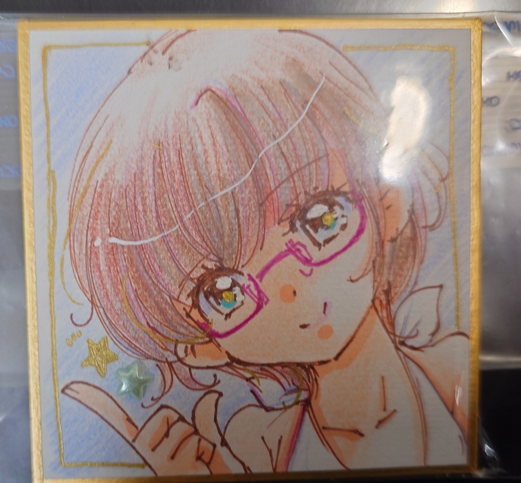 眼鏡時空　眼鏡っ娘　豆色紙１