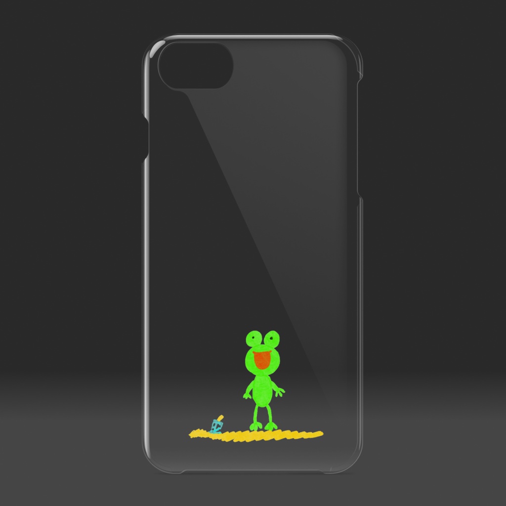 アイスを落としたカエル