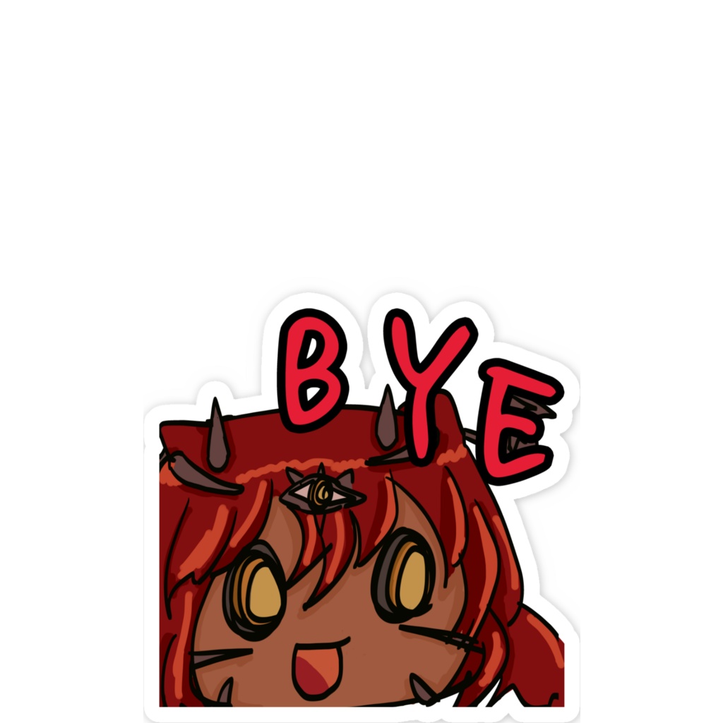 きょーりゅーちゃん挨拶ステッカー【Bye】