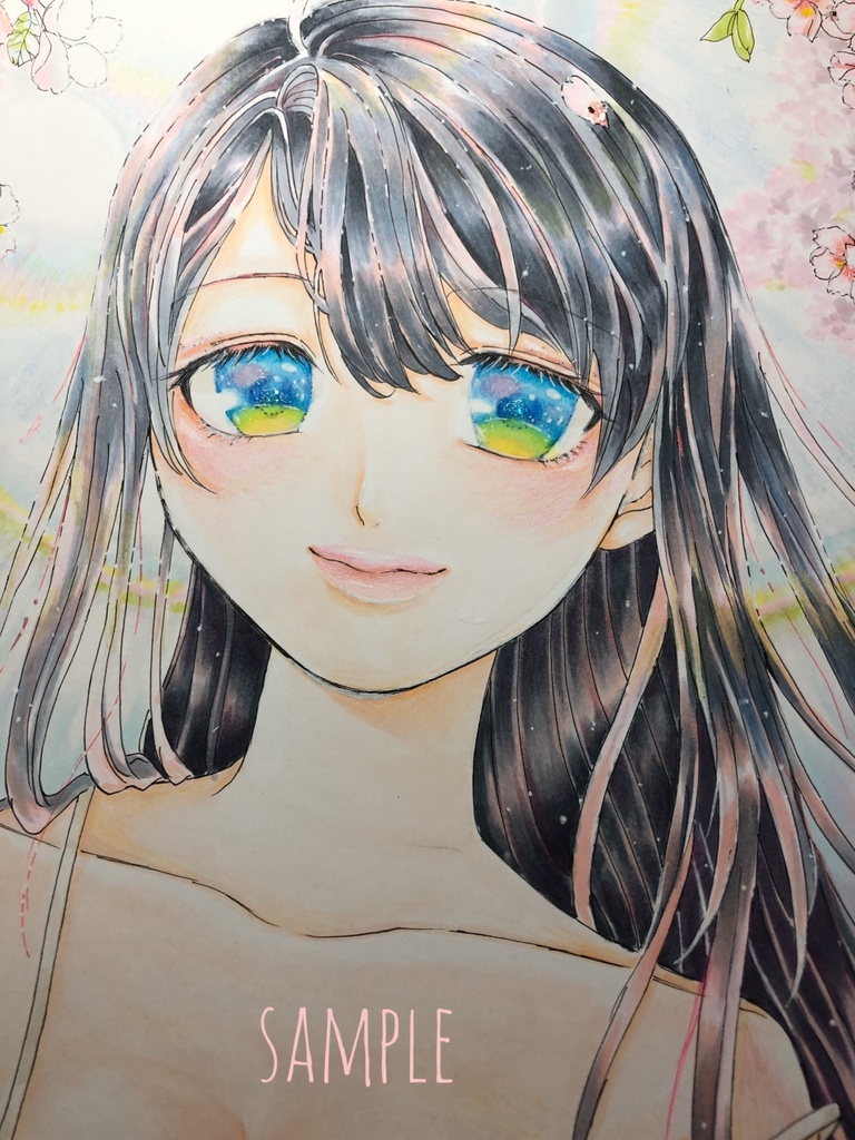 オリジナル手描きイラスト コピック 春 Nenenoheya Booth