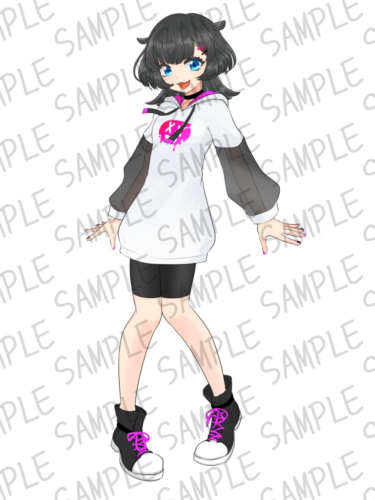 【VTS対応汎用モデル】ばってんインクちゃん【配信素材セット付】