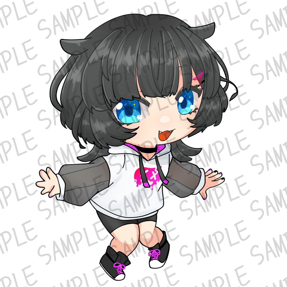 【VTS対応汎用モデル】ばってんインクちゃん【配信素材セット付】