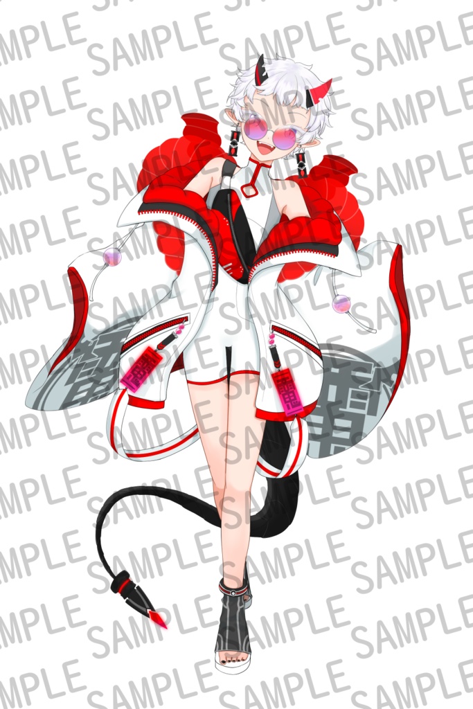 【限定一点/Limited 1 item】VtuberModel『サイバー×悪魔×和風モデル』/『Cyber x Devil model』【VTS対応/VTS compatible】