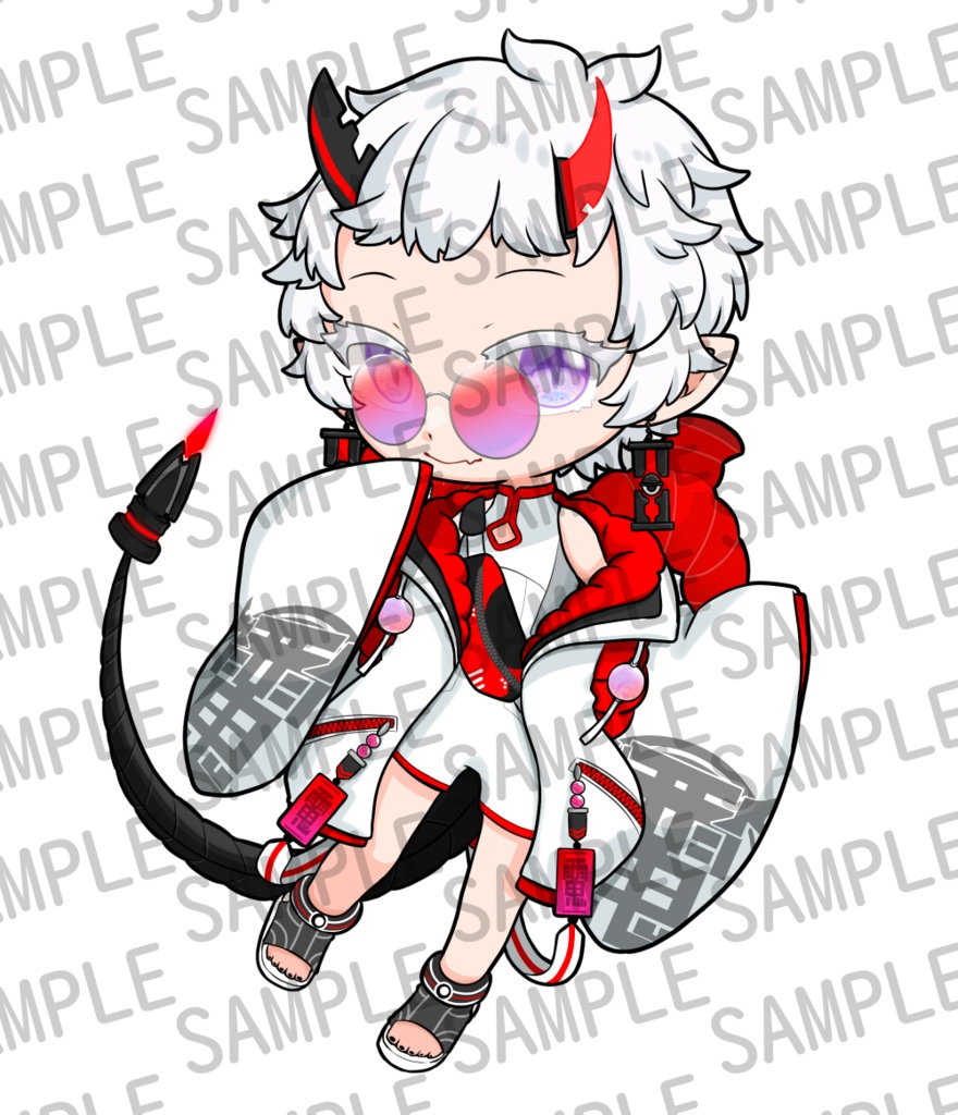 【限定一点/Limited 1 item】VtuberModel『サイバー×悪魔×和風モデル』/『Cyber x Devil model』【VTS対応/VTS compatible】