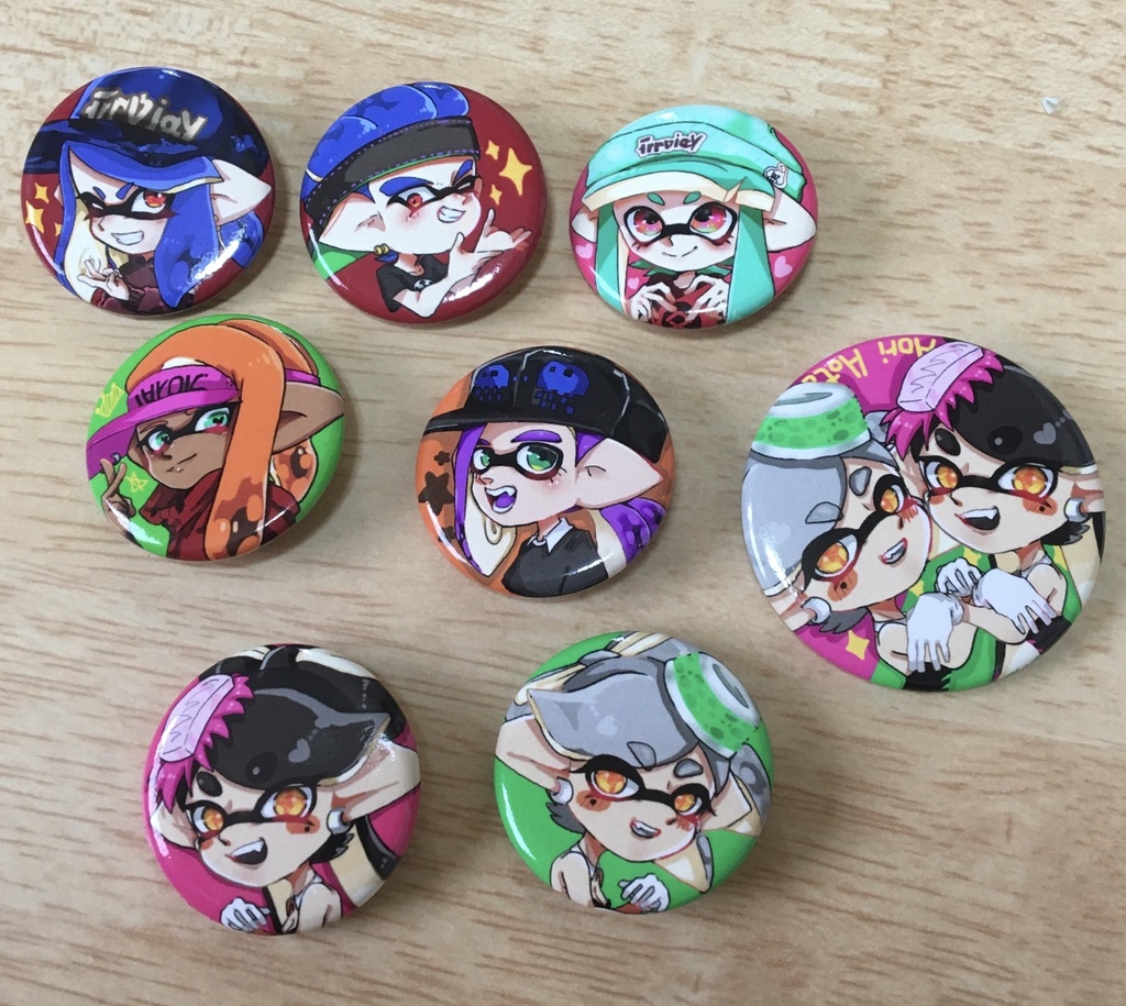 スプラトゥーン缶バッジ