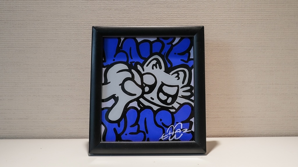 ミニ色紙原画 “ ラビ＆ピース ”