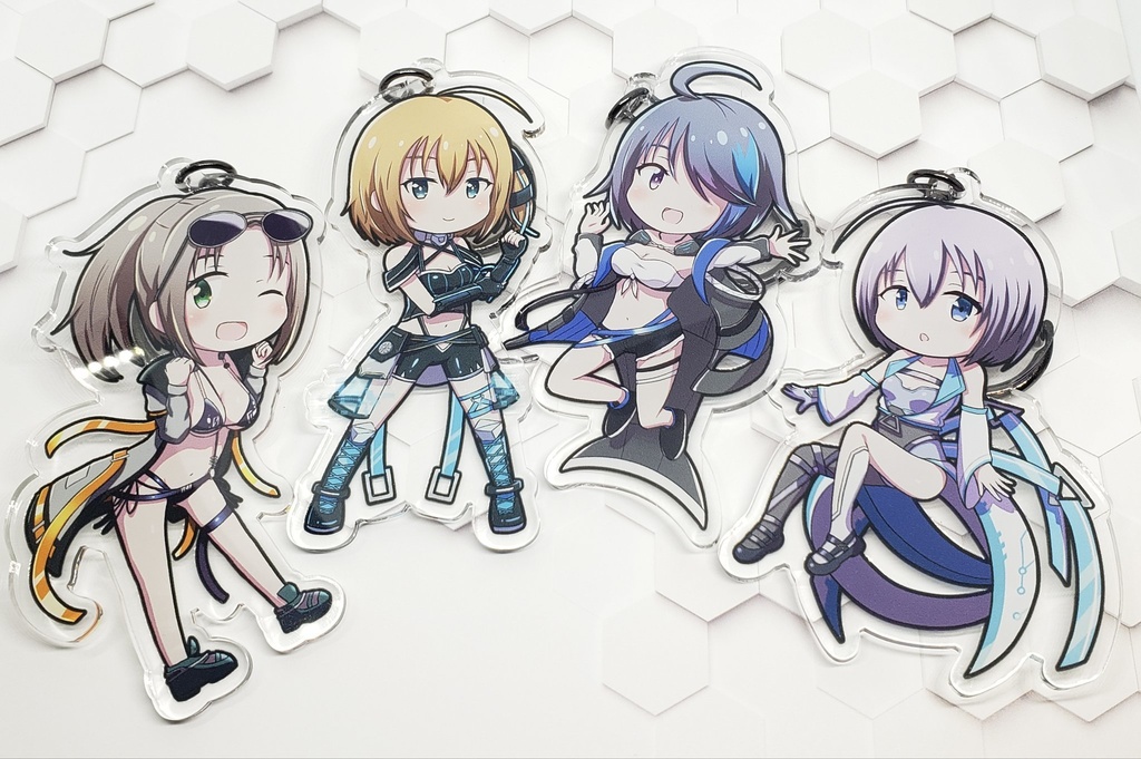 CITRONWORLD アクリルキーホルダー4個セット