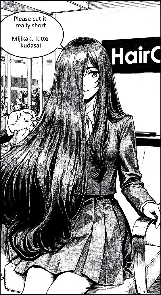 「HairOS」 Ch. 01 高校生 (High School Student) 剃髪+散髪+断髪+剃髪+長髪+短髪