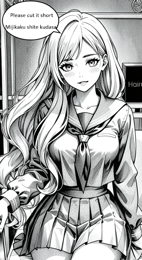 「HairOS」 Ch. 03 (Gaijin Student) 剃髪 散髪 断髪 剃髪 長髪 短髪