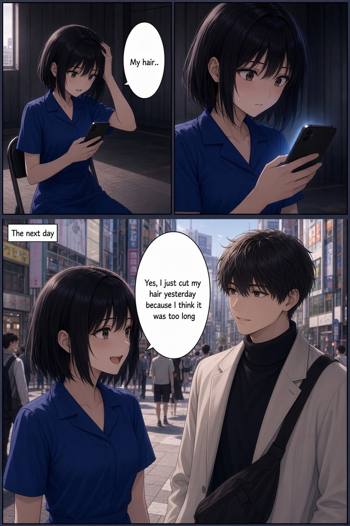 「Sinful Cut」 Ch. 01 : Stalker. 剃髪+散髪+断髪+剃髪+長髪+短髪 髪フェチ