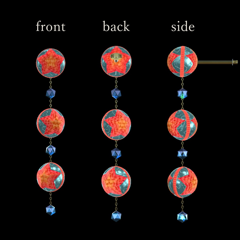 【全アバター対応】手毬ピアス