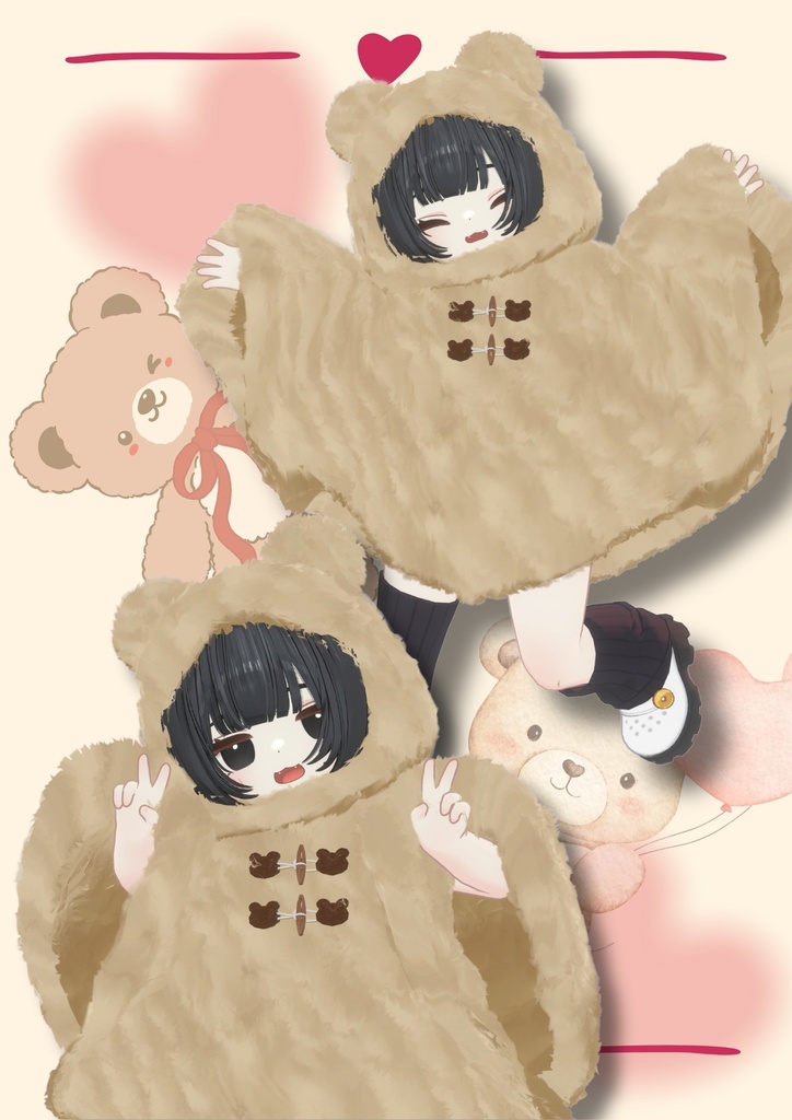 【MA対応】くまさんポンチョ