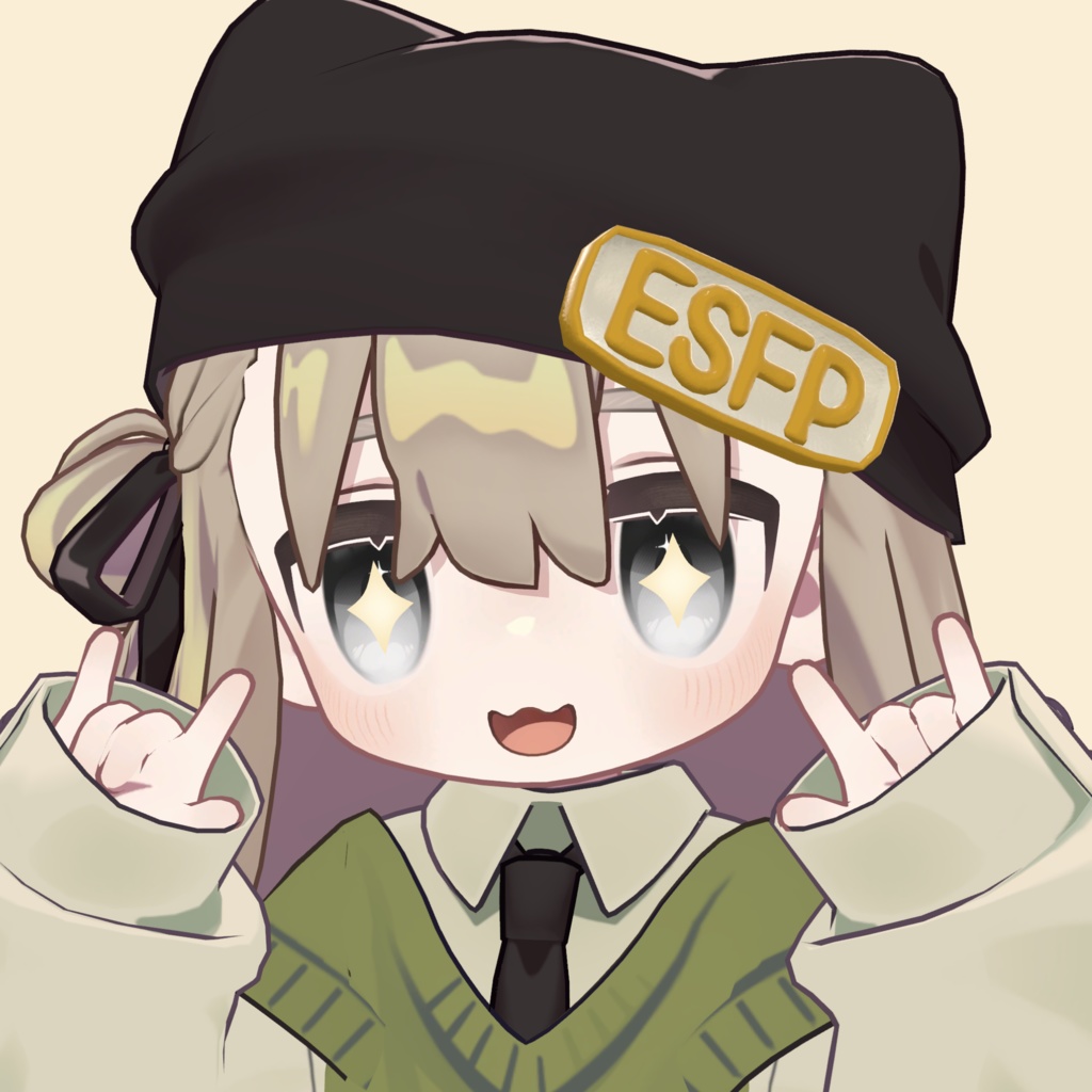 【全アバター対応】MBTIプレートアクセサリー